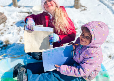 St Louis Christian School, St Louis Forest School, st Louis kids playing in the snow